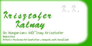 krisztofer kalnay business card
